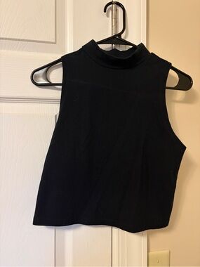 wild fable Black Sleeveless Mock Neck Tank